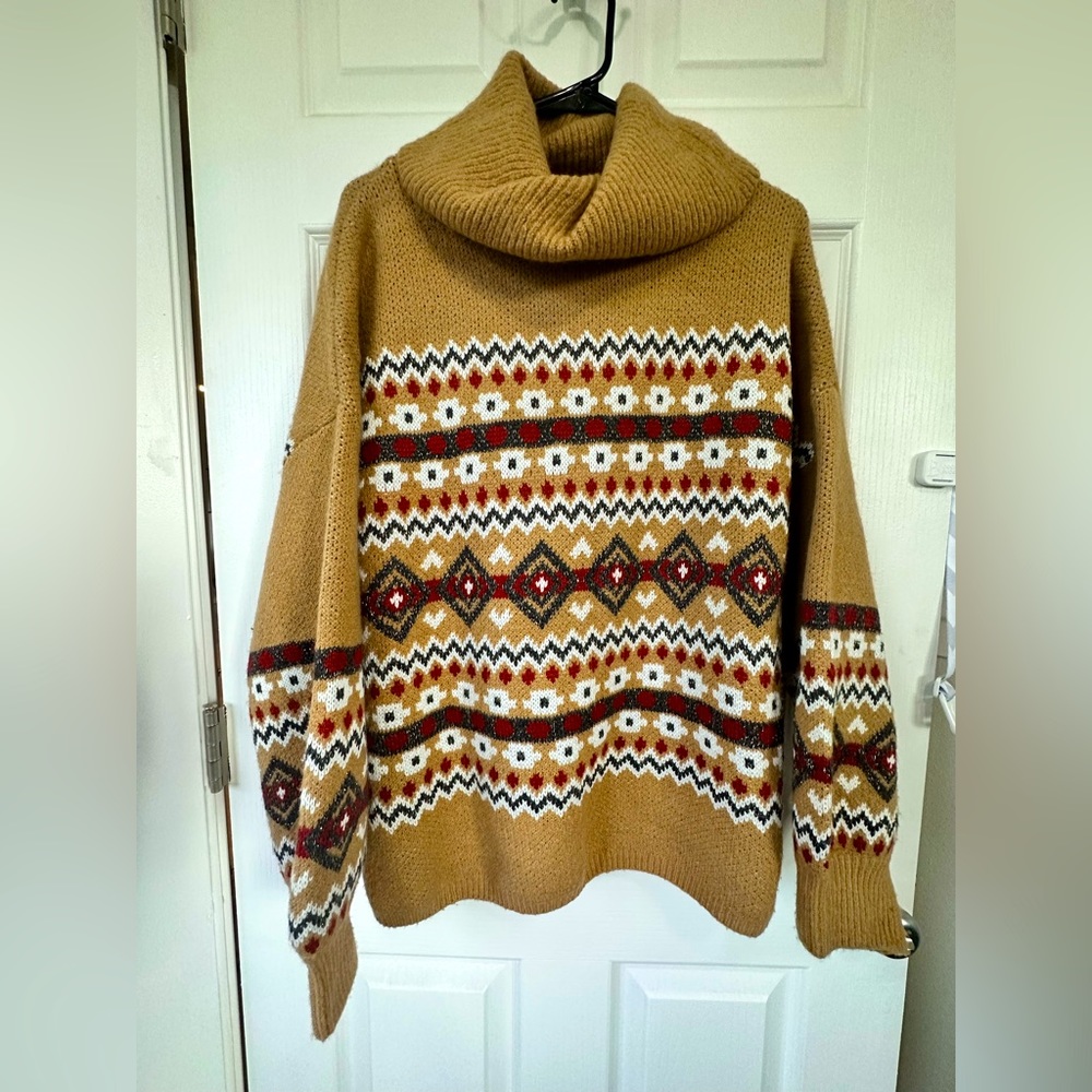 Tan turtleneck